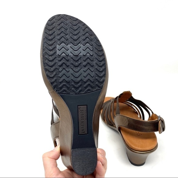 Gentle Souls Wedge Hammer Sandals Bronze - Picture 7 of 8